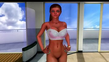 seksowna brunetka,porno 3D